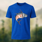 Vintage Celestial UFO Premium Cotton T-Shirt Royal Blue