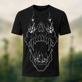 Fierce Flaming Skull Premium Cotton T-Shirt Black