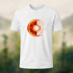 Solar Flare Print Combed Cotton T-Shirt White