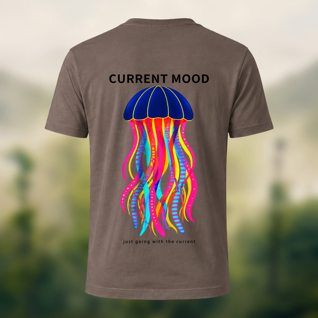 Vibrant Oceanic Jellyfish Premium Cotton T-Shirt Coffee