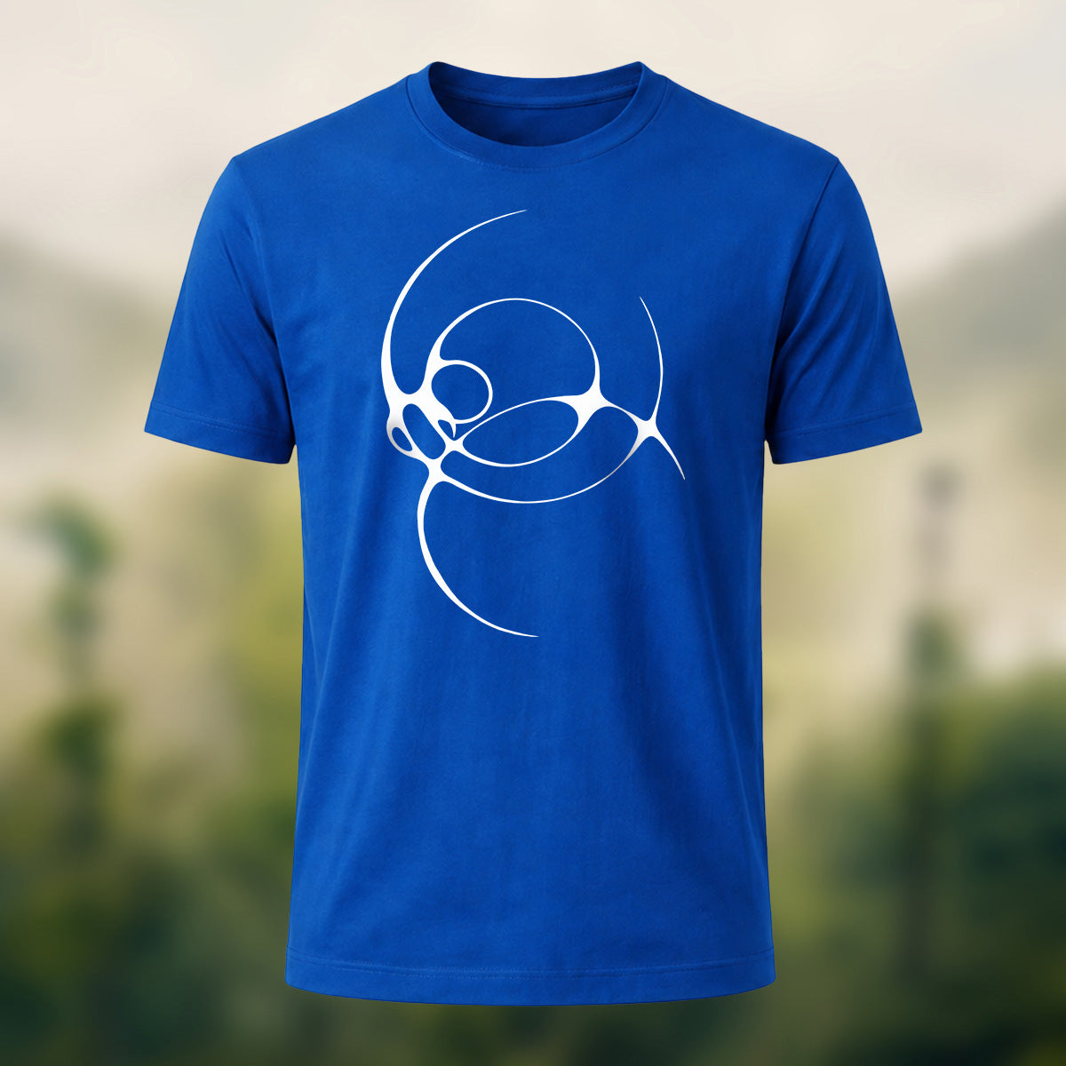 Abstract Norse Knotwork Soft Cotton T-Shirt Royal Blue