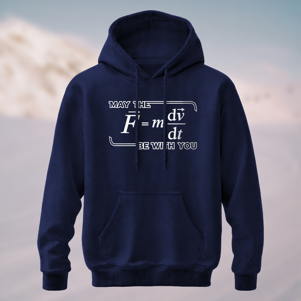 Cotton Made May The Force Physics Hoodie Navy