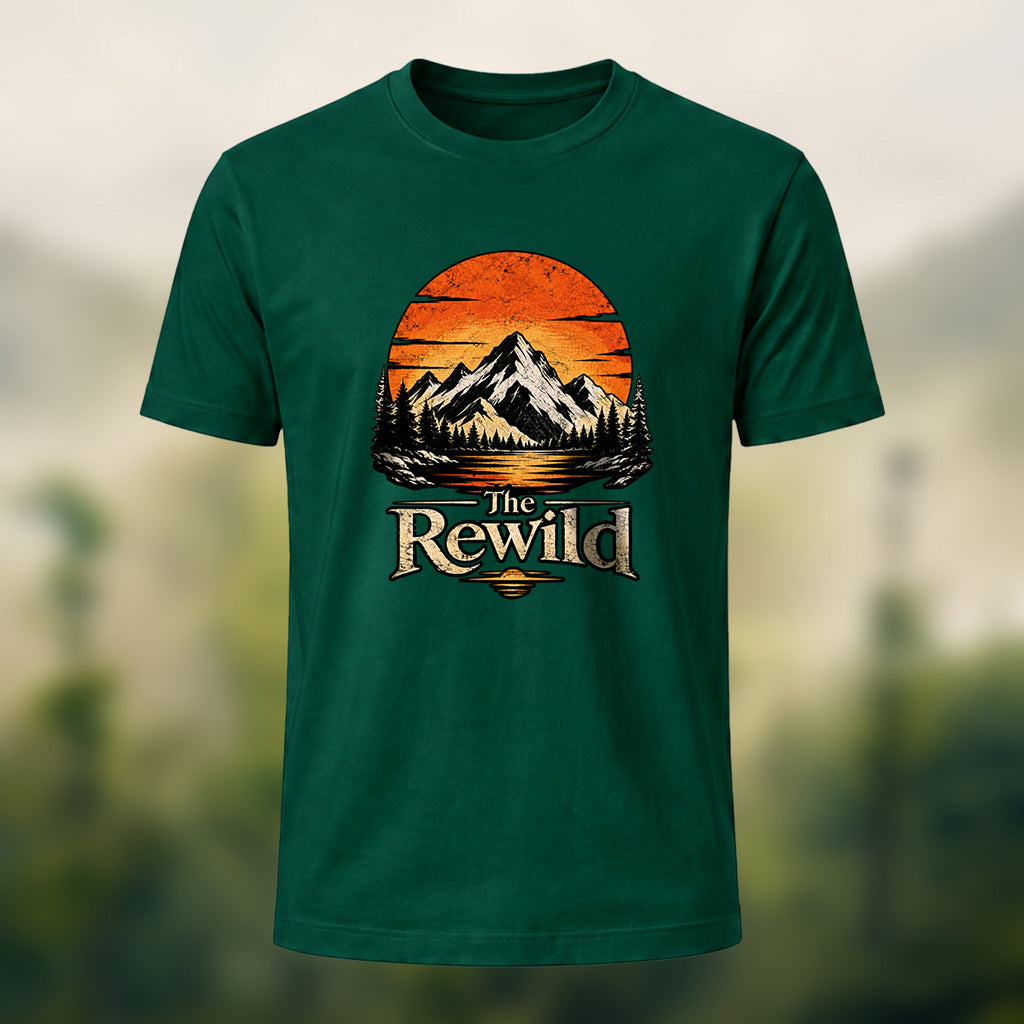 Vintage Wilderness Premium Cotton T-Shirt Forest Green