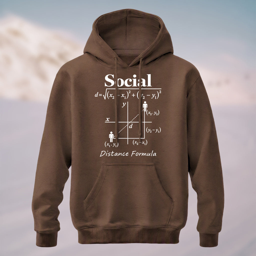 Cotton Made Geeky Social Distance Formula Hoodie Coffee