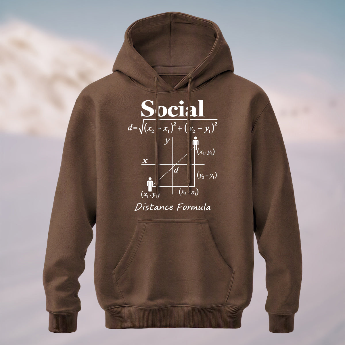 Cotton Made Geeky Social Distance Formula Hoodie Coffee