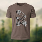 Mechanical Bicycle Chain Premium Cotton T-Shirt Coffee