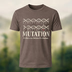 DNA Mutation Print Casual Soft Cotton T-Shirt Coffee