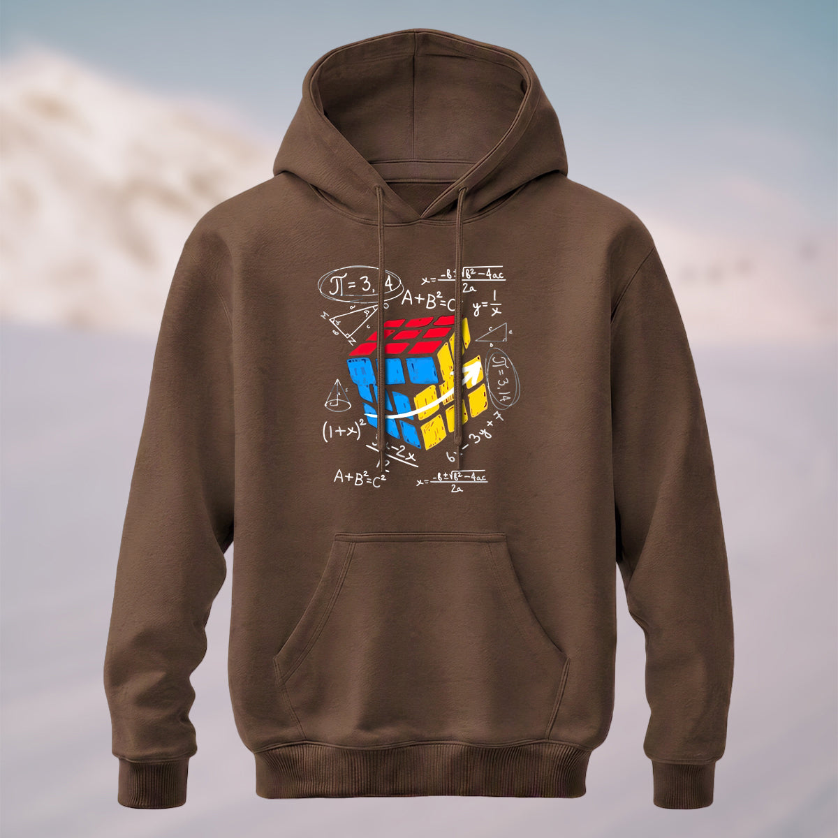 Cotton Made Vintage Math Formula Hoodie Coffee