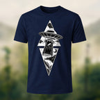 Vintage Celestial UFO Premium Cotton T-Shirt Navy