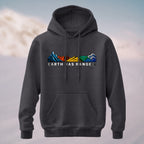 Cotton Made Scenic Landscape Hoodie Charcoal
