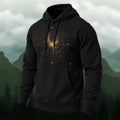 Cotton Made Cosmic Orbital Geometry Hoodie Black