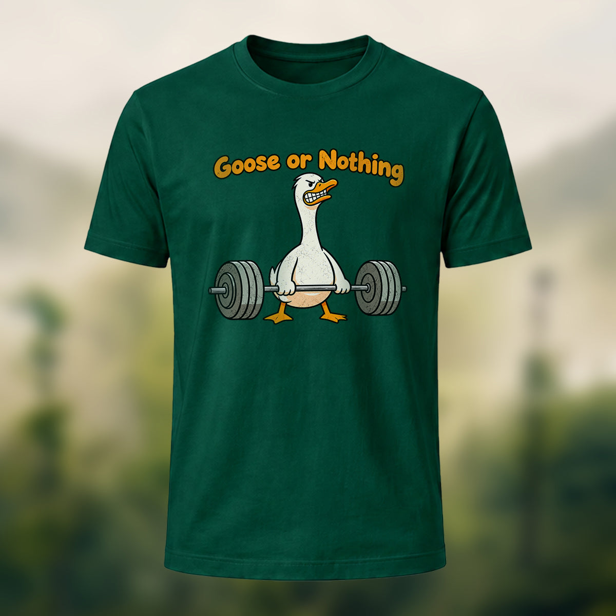Bold Athletic Goose Premium Cotton T-Shirt Forest Green
