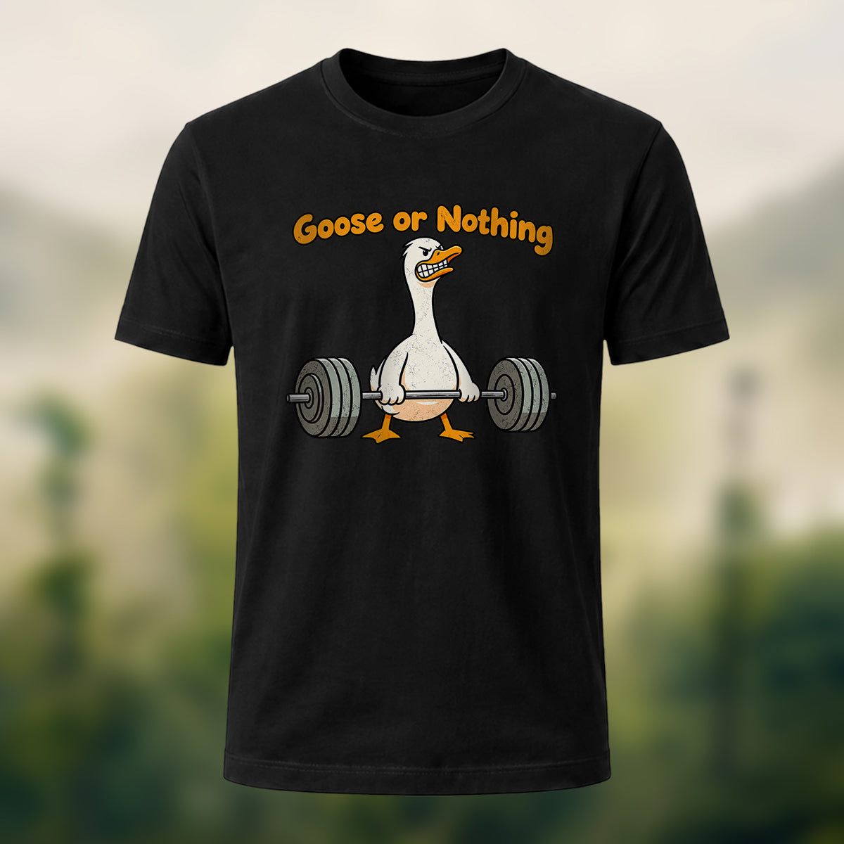 Bold Athletic Goose Premium Cotton T-Shirt Black