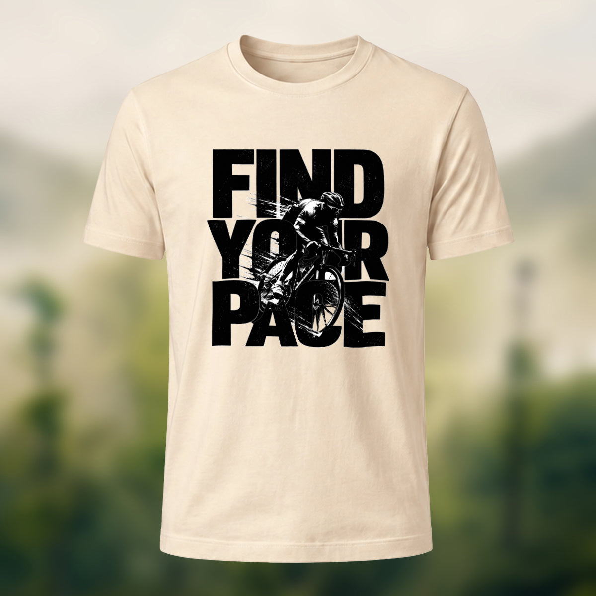 Find Your Pace Premium Cotton T-Shirt Beige