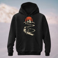 Cotton Made Rugged Mountain Rider Hoodie Black