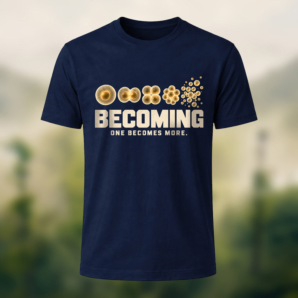 Creative Cell Division Print Premium Cotton T-Shirt Navy