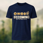 Creative Cell Division Print Premium Cotton T-Shirt Navy