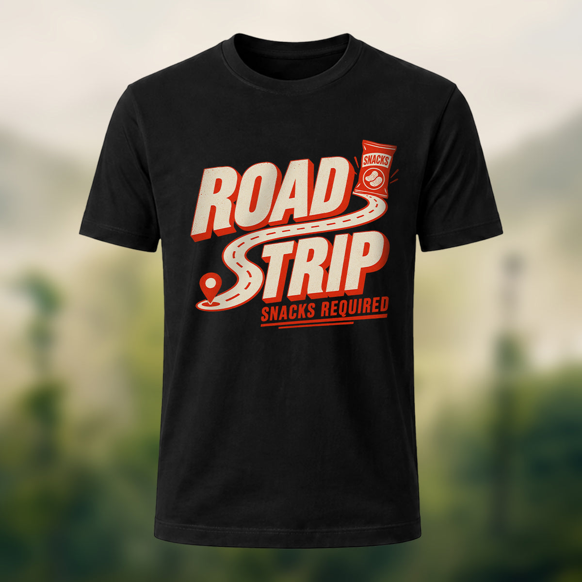Vintage Road Trip Soft Cotton T-Shirt Black