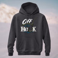 Cotton Made Vintage Fishing Hook Hoodie Dark Grey