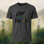 Vintage Fishing Hook Premium Cotton T-Shirt Charcoal