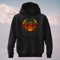 Cotton Made Vintage Sunset Horizon Hoodie Black