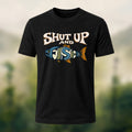 Vintage Fishing Humor Soft Cotton T-Shirt Black