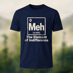 Playful Meh Chemistry Element Soft Cotton T-Shirt Navy