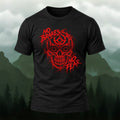Scarlet Mechanical Skull Cotton T-Shirt Black