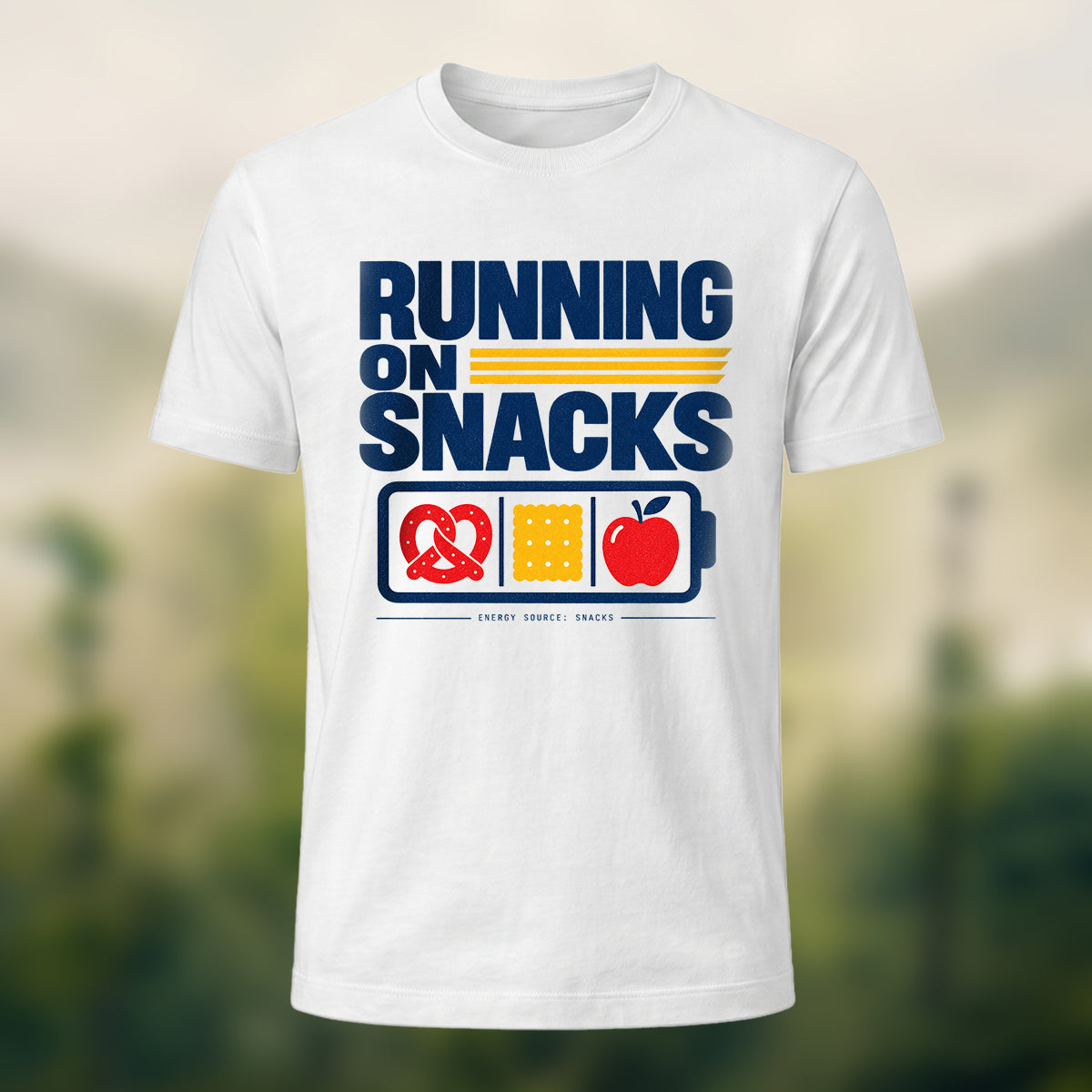 Casual Snack Fuel Soft Cotton T-Shirt White