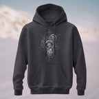 Cotton Made Artistic Mechanical Hoodie Charcoal