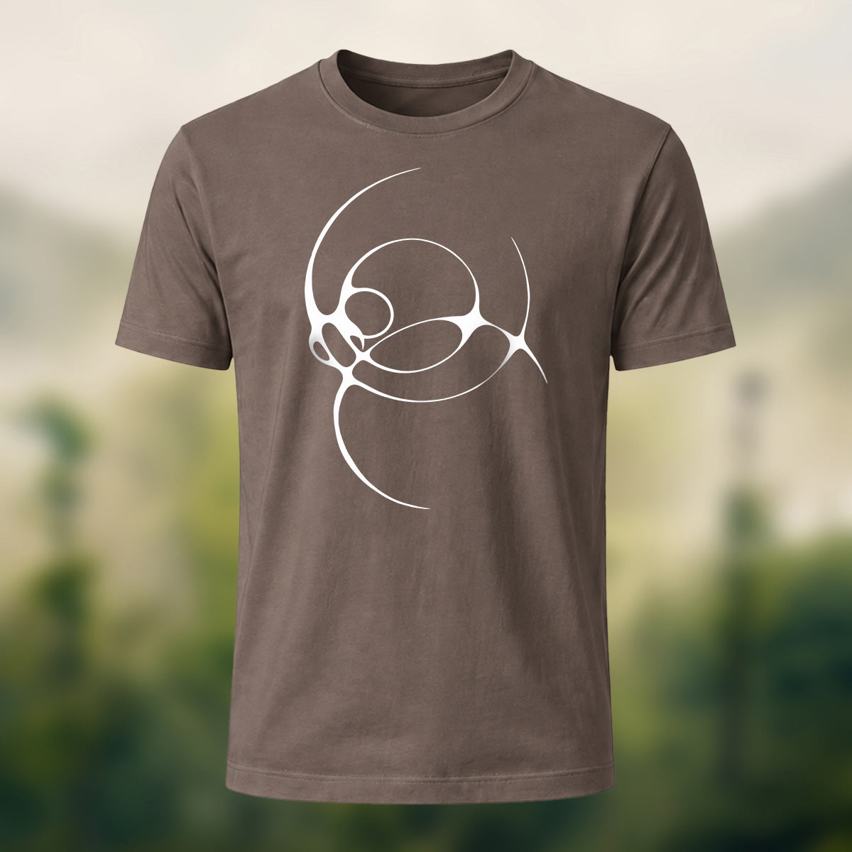 Abstract Norse Knotwork Soft Cotton T-Shirt Coffee