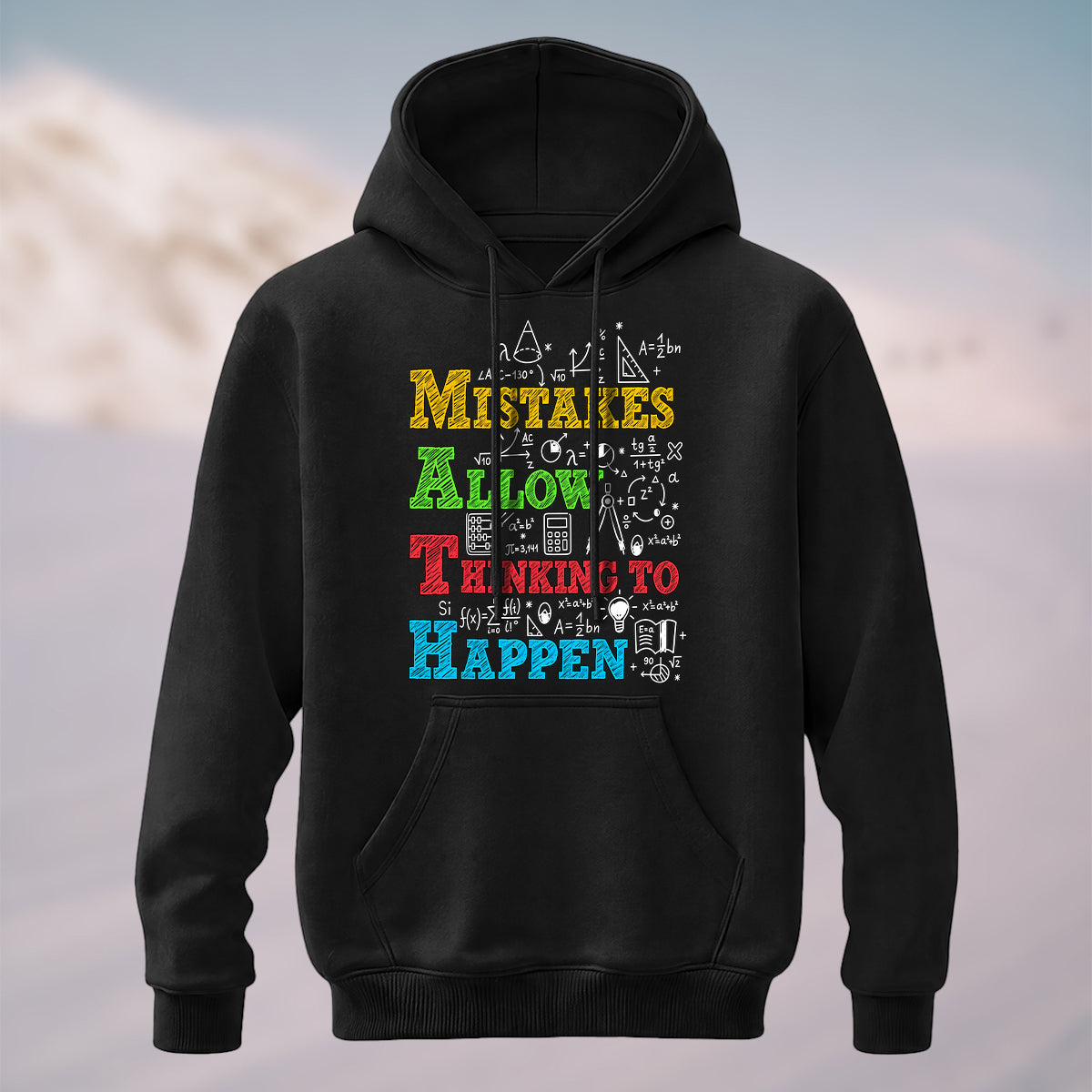 Cotton Made Growth Mindset Math Hoodie Black
