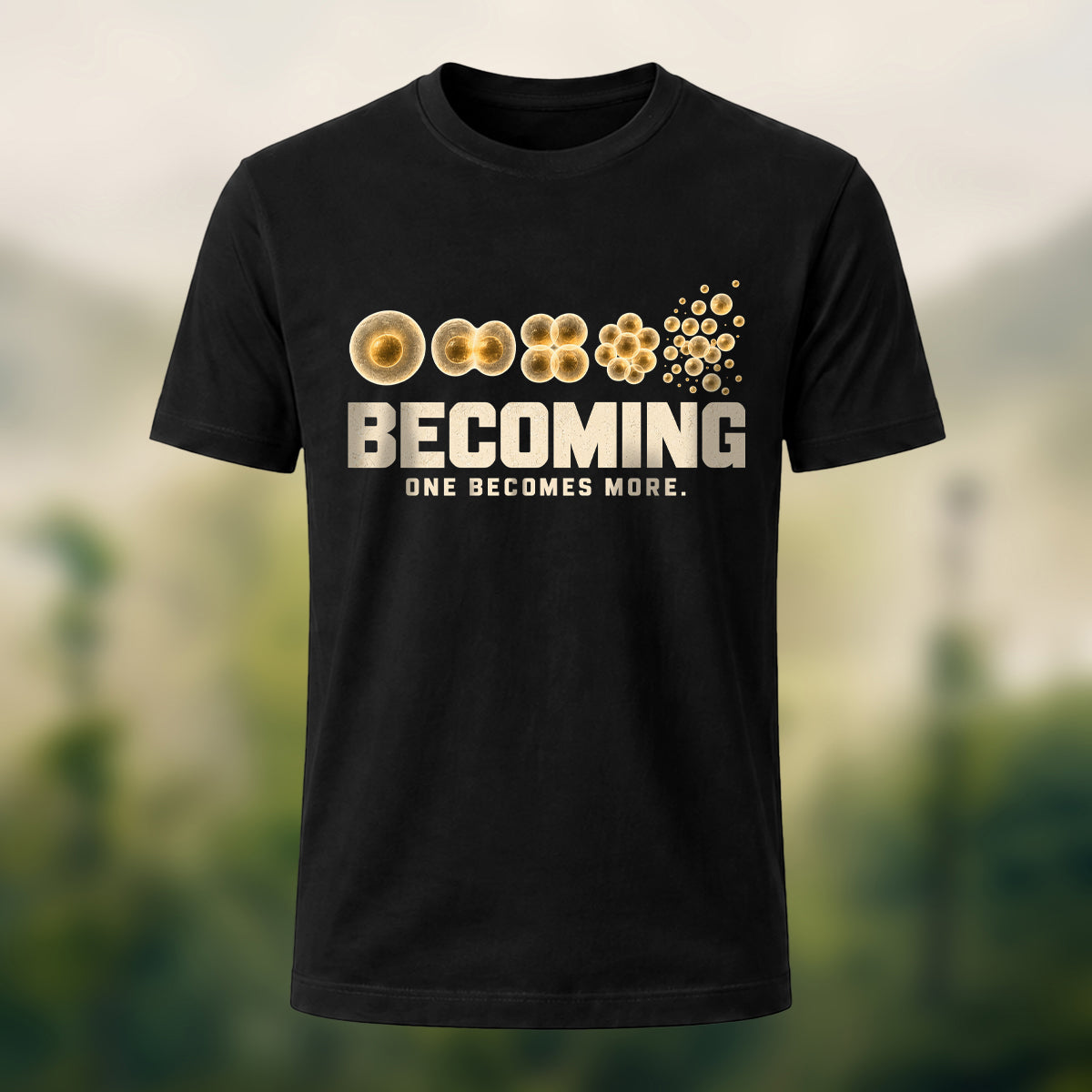 Creative Cell Division Print Premium Cotton T-Shirt Black