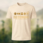 Creative Cell Division Print Premium Cotton T-Shirt Beige