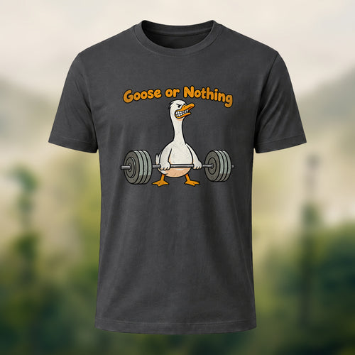 Bold Athletic Goose Premium Cotton T-Shirt Charcoal