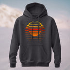 Cotton Made Vintage Sunset Horizon Hoodie Charcoal
