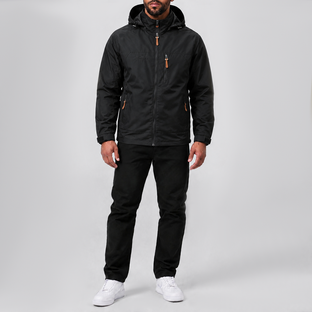 Lightweight Outdoor Windproof Hiking Jacket Black