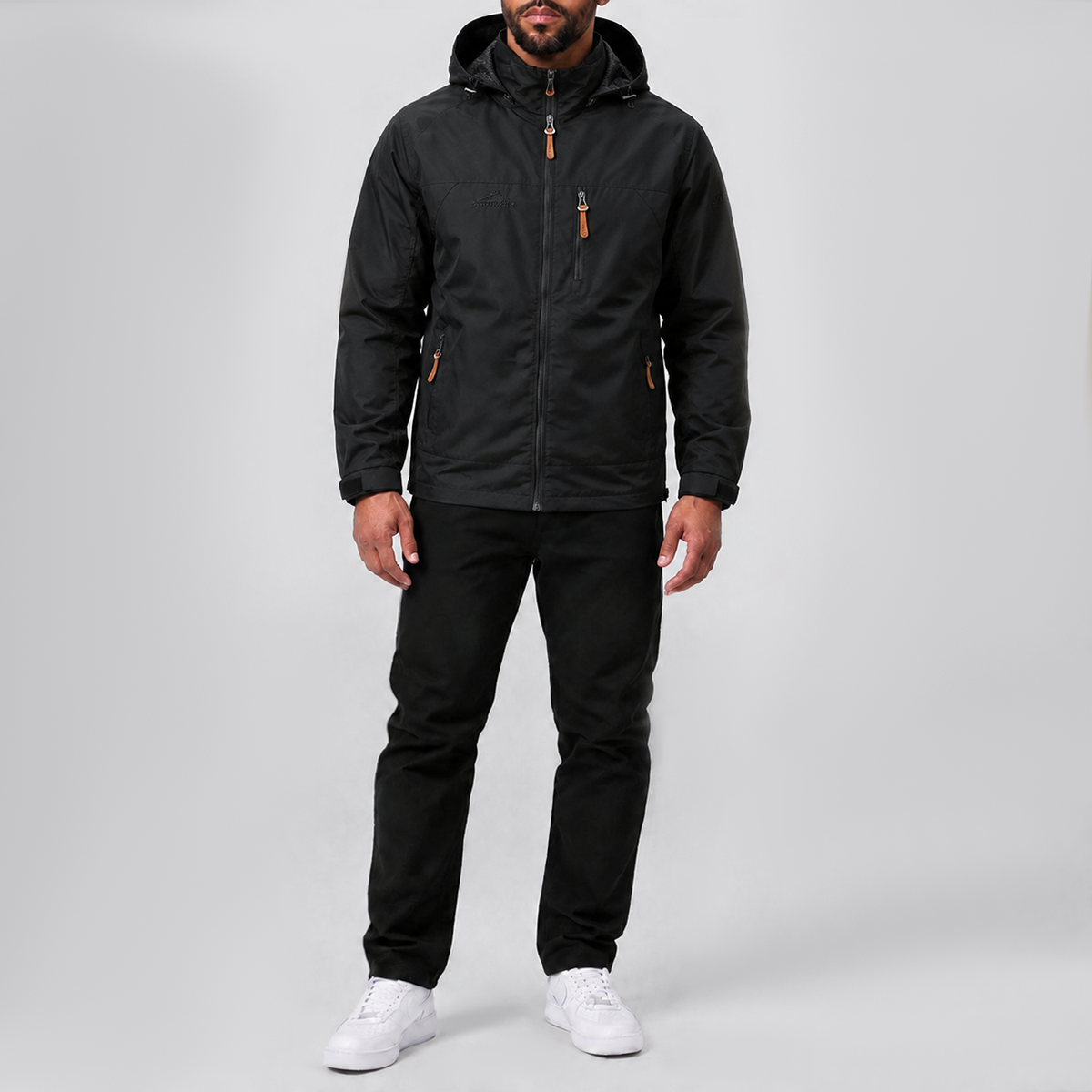 Lightweight Outdoor Windproof Hiking Jacket Black
