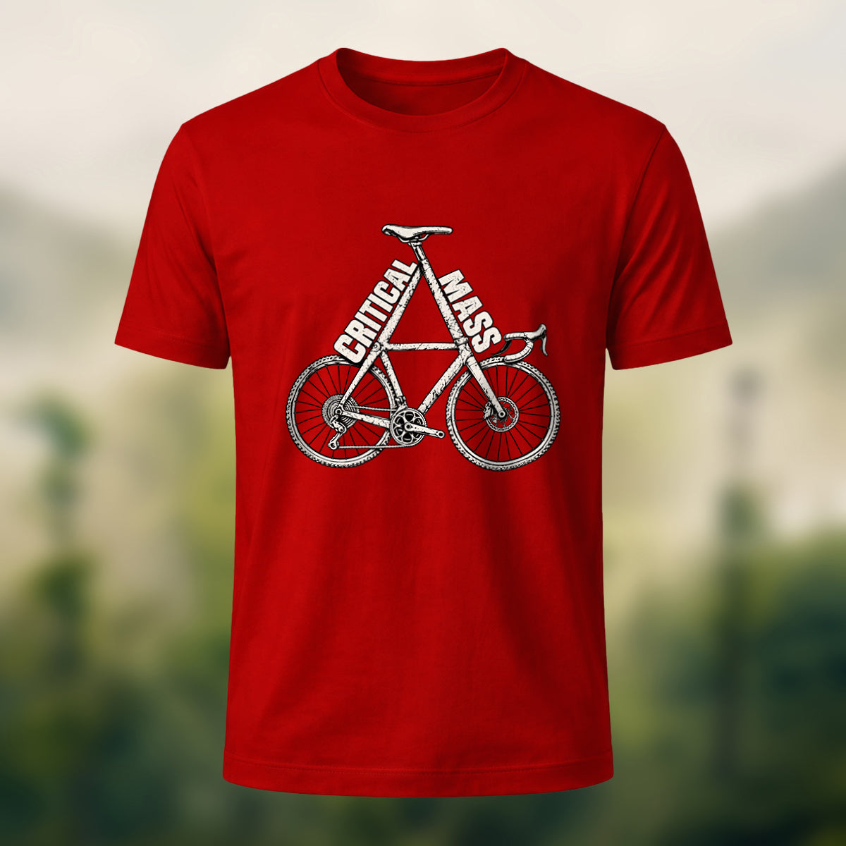Vintage Critical Mass Premium Cotton T-Shirt Red