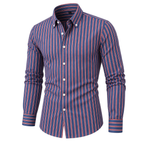 Modern Classic Vertical Striped Button-Down Shirt 02