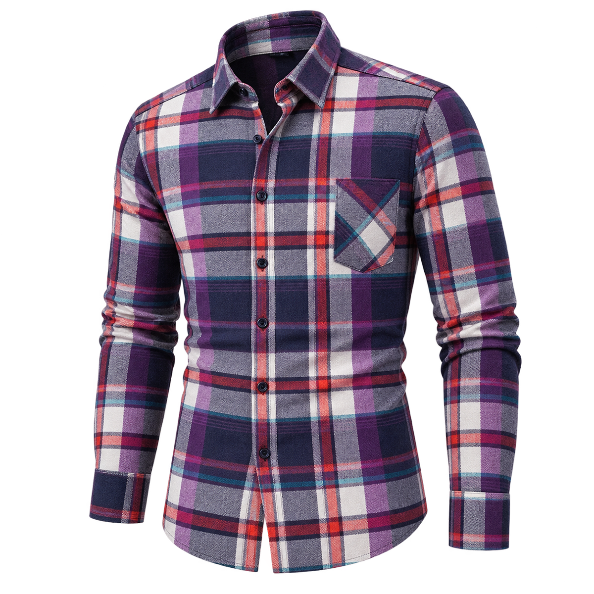 Vintage Brushed Plaid Pure Cotton Shirt 04