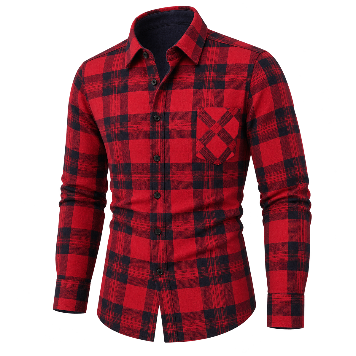 Classic Plaid Fleece-Lined Overshirt 06