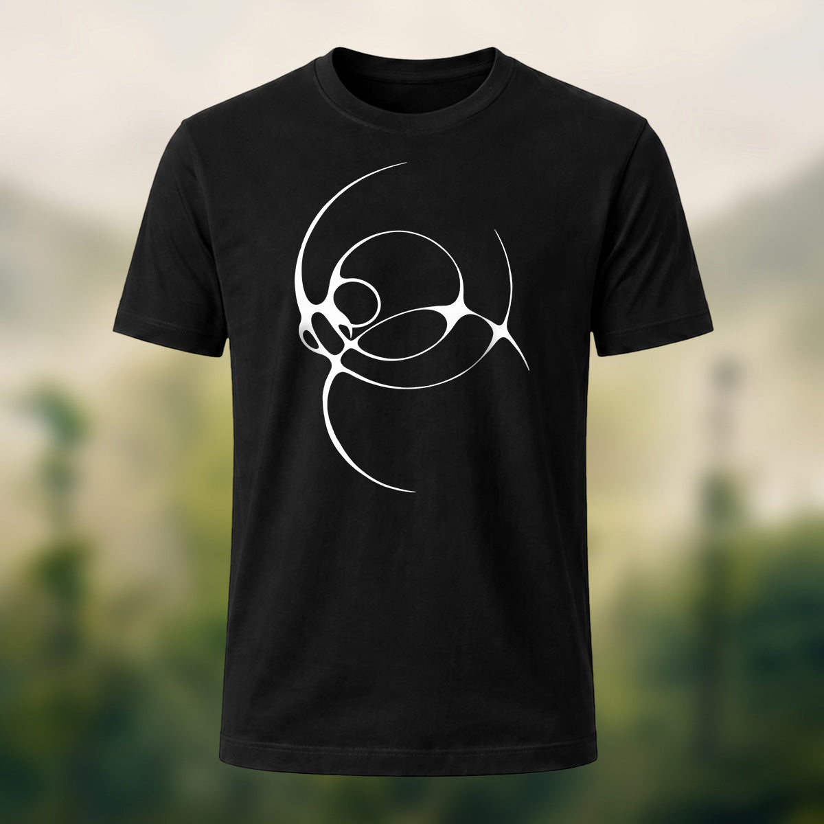 Abstract Norse Knotwork Soft Cotton T-Shirt Black