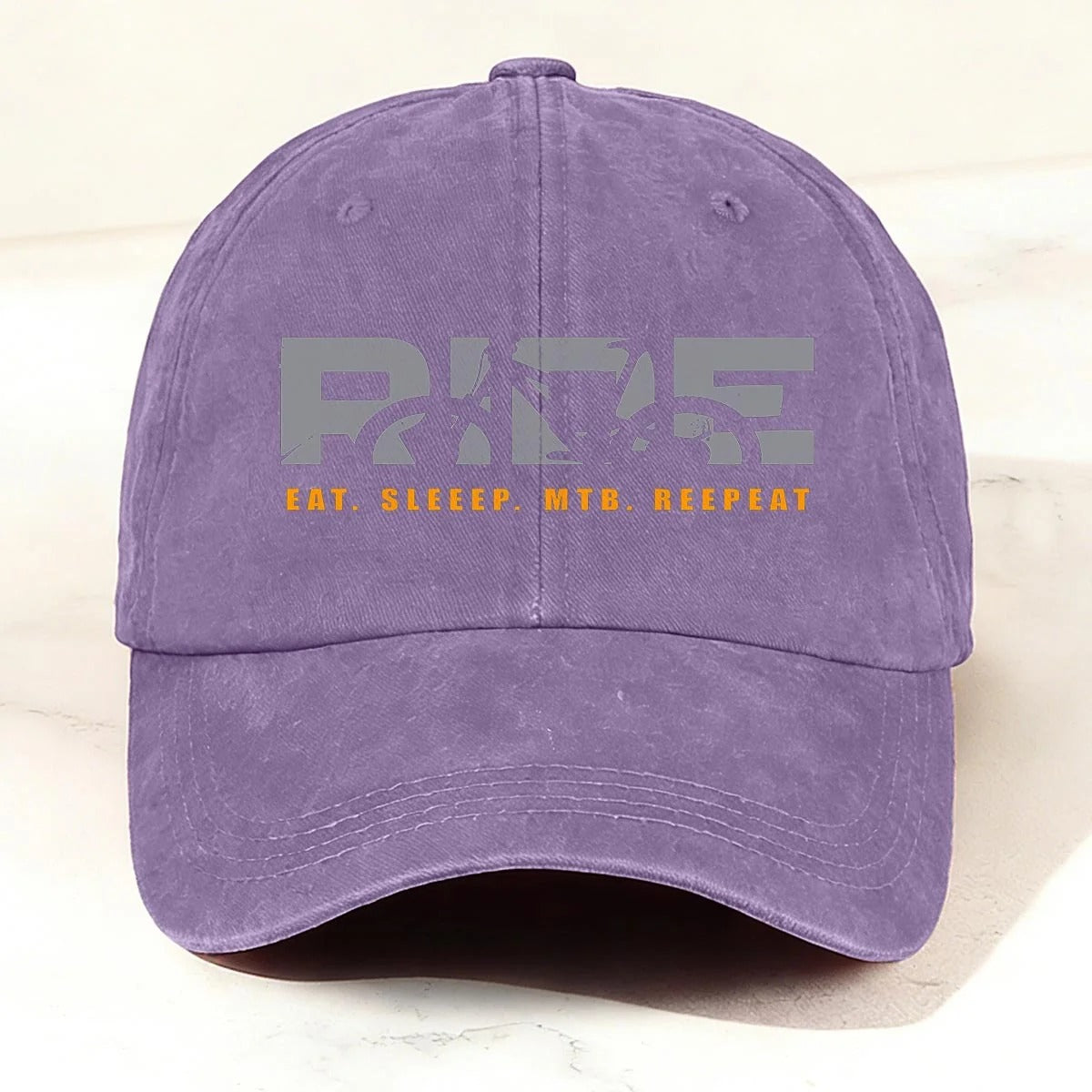 Casual MTB Ride Washed Baseball Cap Purple