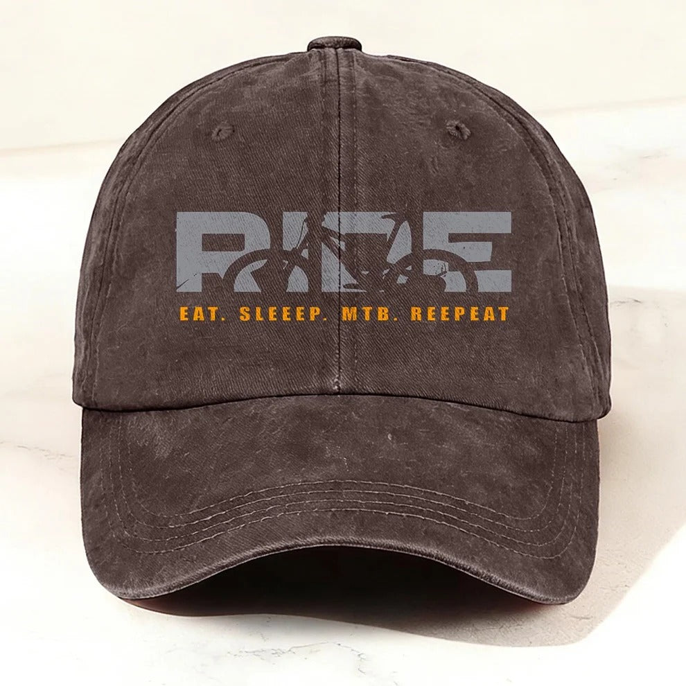 Casual MTB Ride Washed Baseball Cap Brown