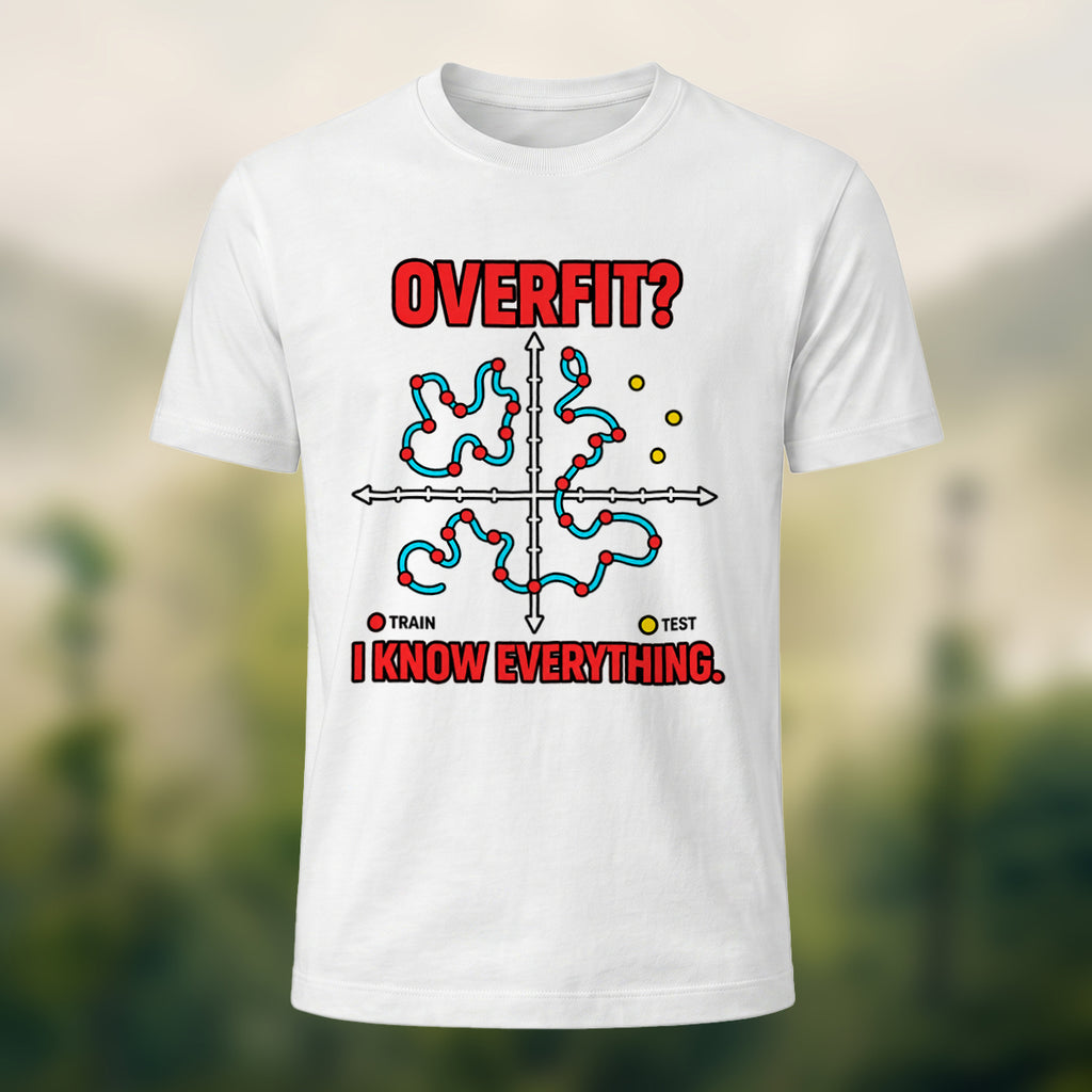 Overfit Print Casual Premium Cotton T-Shirt White