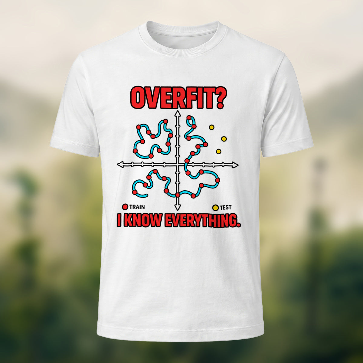 Overfit Print Casual Premium Cotton T-Shirt White