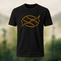 Ocean Abstract Fish Premium Cotton T-Shirt Black