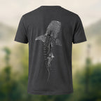 DTG Stippled Whale Shark Premium Cotton Tee Charcoal