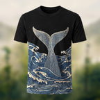 Vintage Sculptural Whale Tail Tee Black